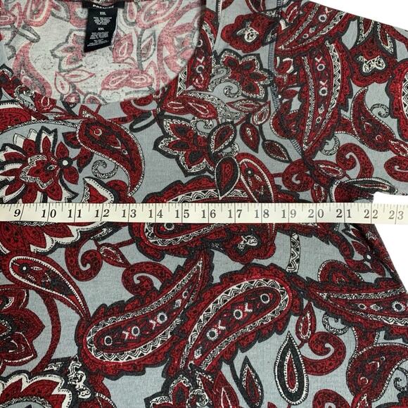 Premise Top Women's Tunic Size XXL English Paisley Shark Bite Hem Academia - Picture 4 of 5